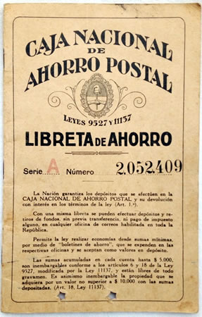 libreta de ahorro